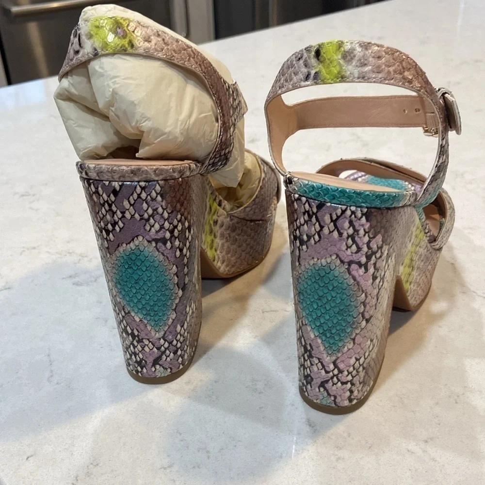 Kate Spade NIB Grace lemon sorbet platform sandal size 8 1/2